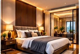 Cozy premium bedroom interior design