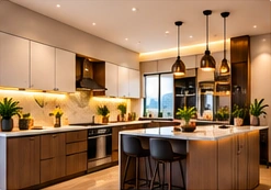 Modern modular kitchen interior