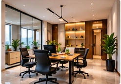 Contemporary office interior workspace