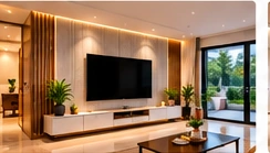 TV unit wall design project